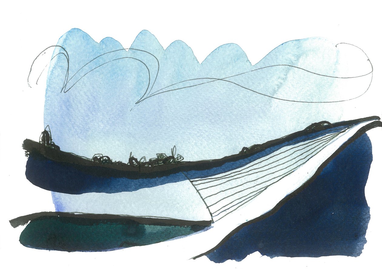 Walförmige Hügel von Faye Bridgwater