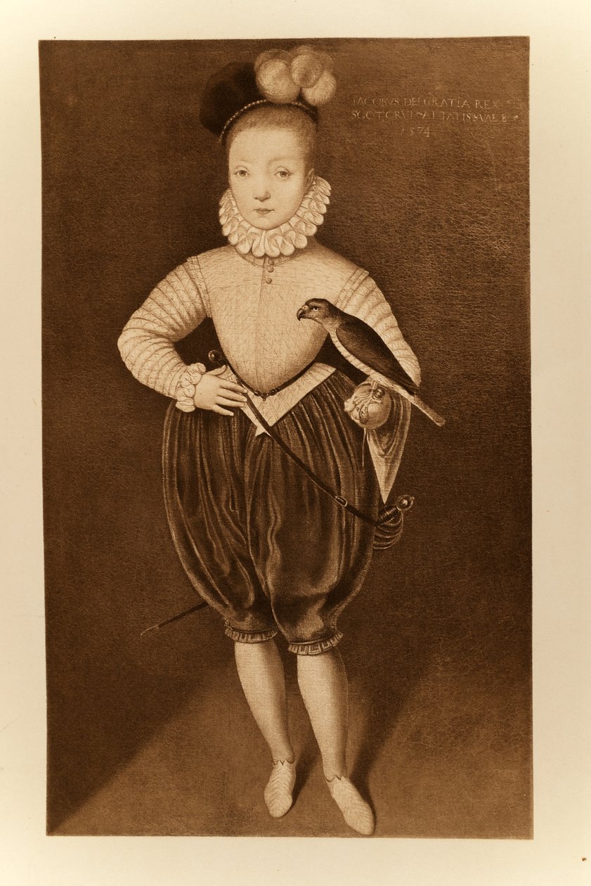 König James I. von England und VI. von Schottland als Junge, aus 