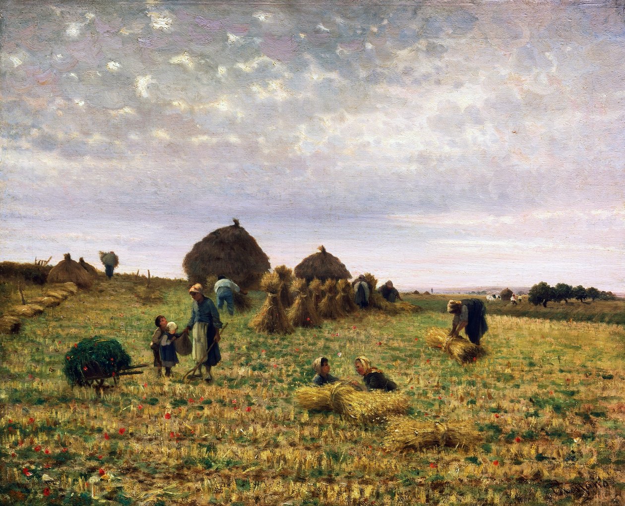 Ernte, Gemälde von Federico Rossano (1835-1912) von Federico Rossano