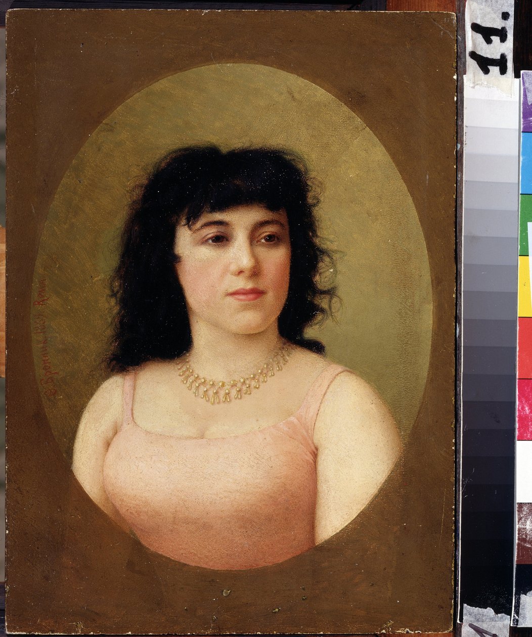 Porträt der italienischen Ballerina Virginia Zucchi (1849-1930). Gemälde von Feodor Andreyevich Bronnikov (1827-1902) 1889. Tuganov Kunstmuseum der Nordossetischen, Wladikawkas von Fedor Andreevich Bronnikov