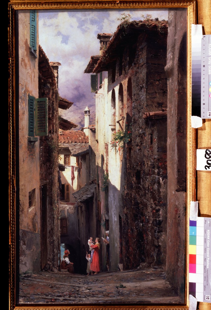 Straßenszene in Bellagio, Italien von Fedor Andreevich Bronnikov