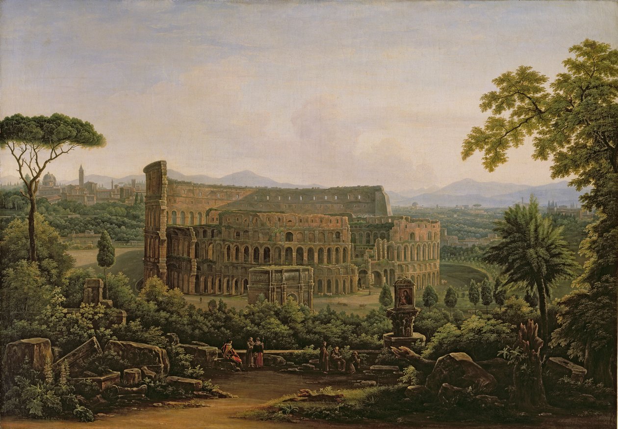 Blick auf das Kolosseum vom Palatin-Hügel, Rom, 1816 von Fedor Mikhailovich Matveev
