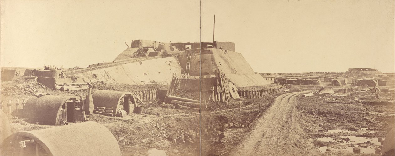 Innenansicht des Winkels des Taku Nordforts von Felice Beato