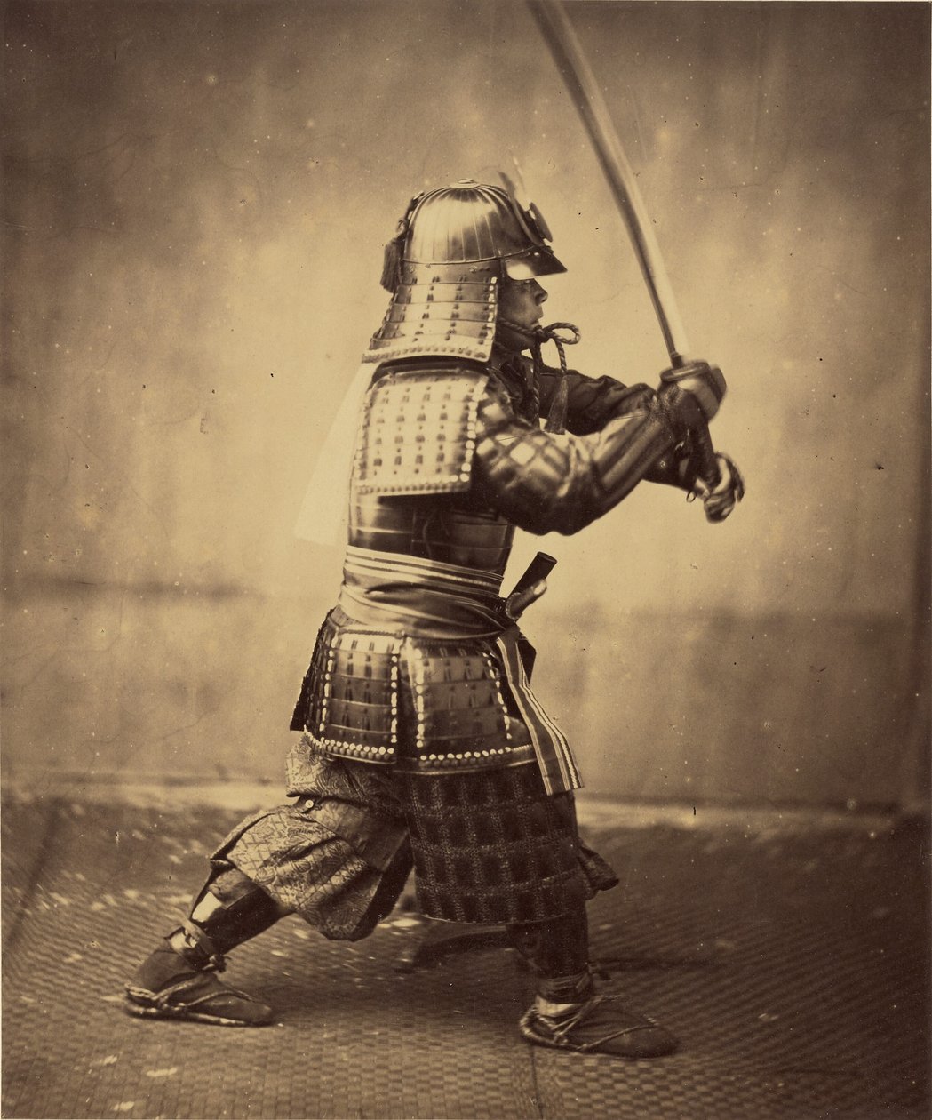 [Japanischer Krieger in Rüstung] von Felice Beato