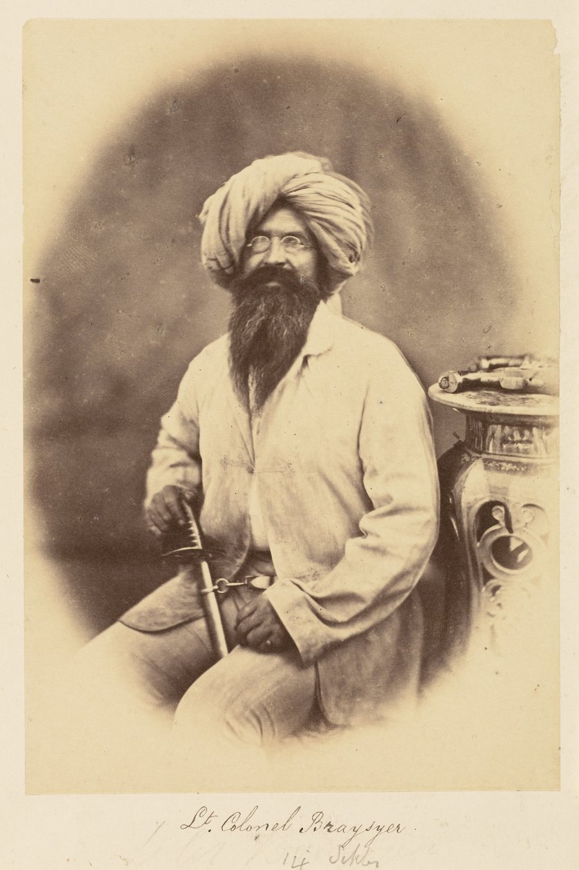 Oberstleutnant Braysyer. [sic] 14. Sikhs von Felice Beato