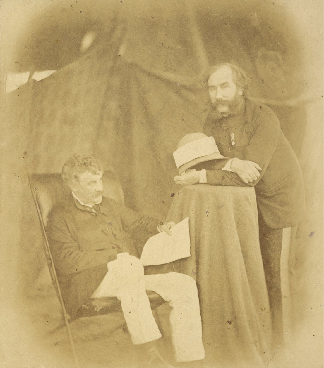 Sir Henry Drury Harness, K.C.B., Oberstkommandant, Königliche Ingenieure und Oberst Robert Abercromby von Felice Beato