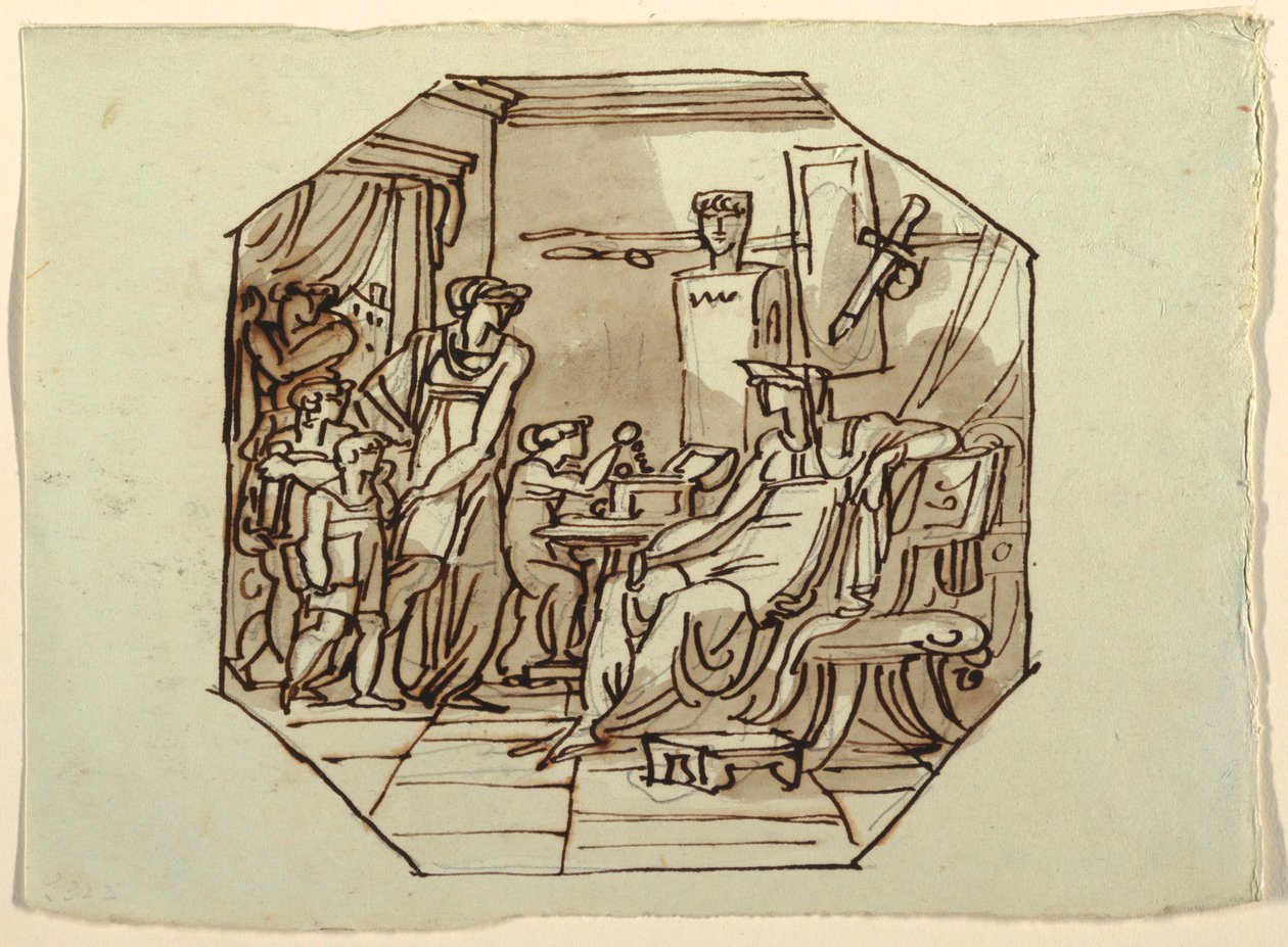 Cornelia, Mutter der Gracchi, Palazzo Cavina, Faenza von Felice Giani