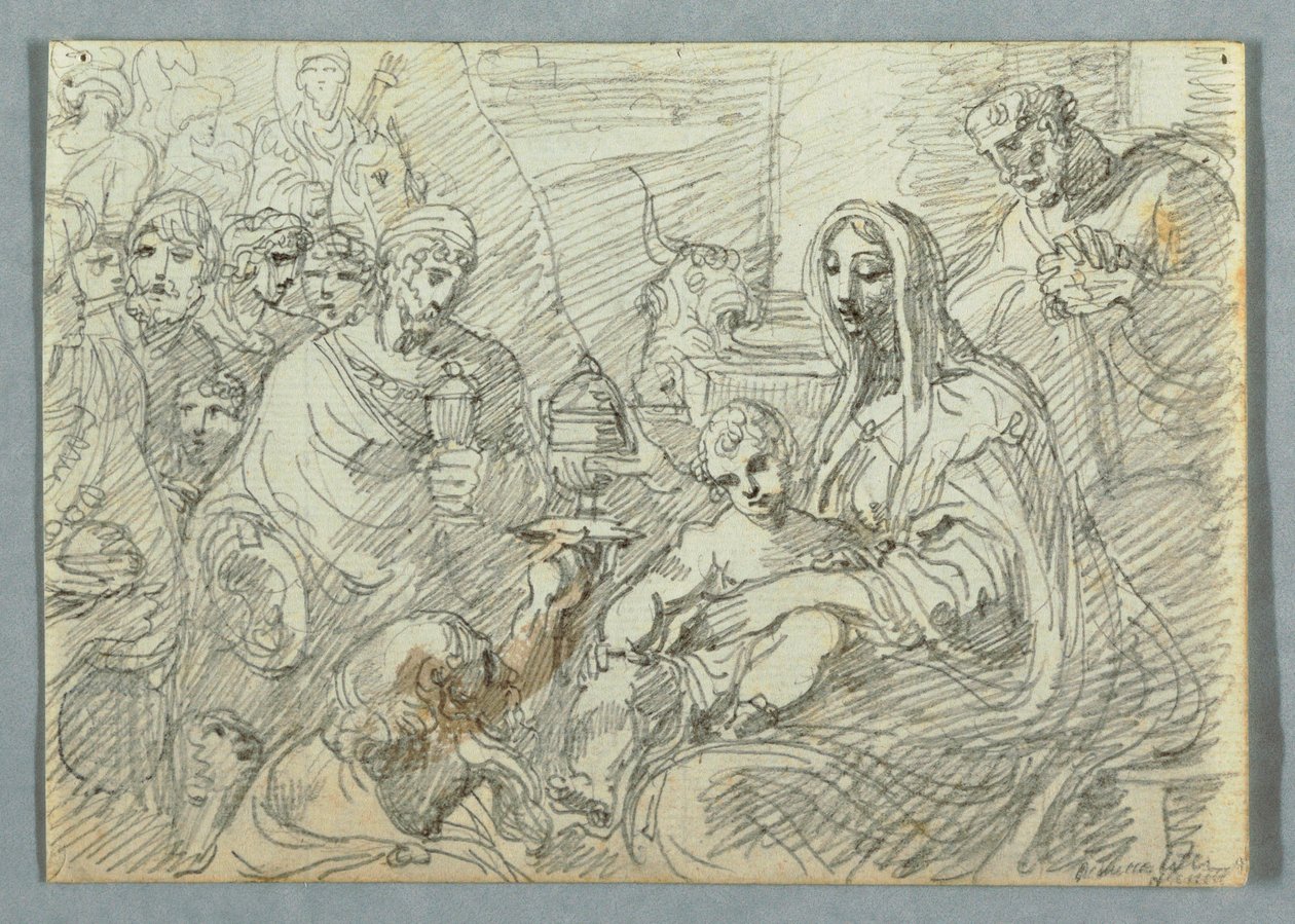 Anbetung der Könige, Studie nach Lodovico Carracci von Felice Giani