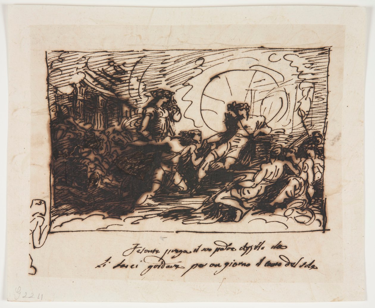 Phaeton bittet Apollo, den Sonnenwagen zu lenken von Felice Giani