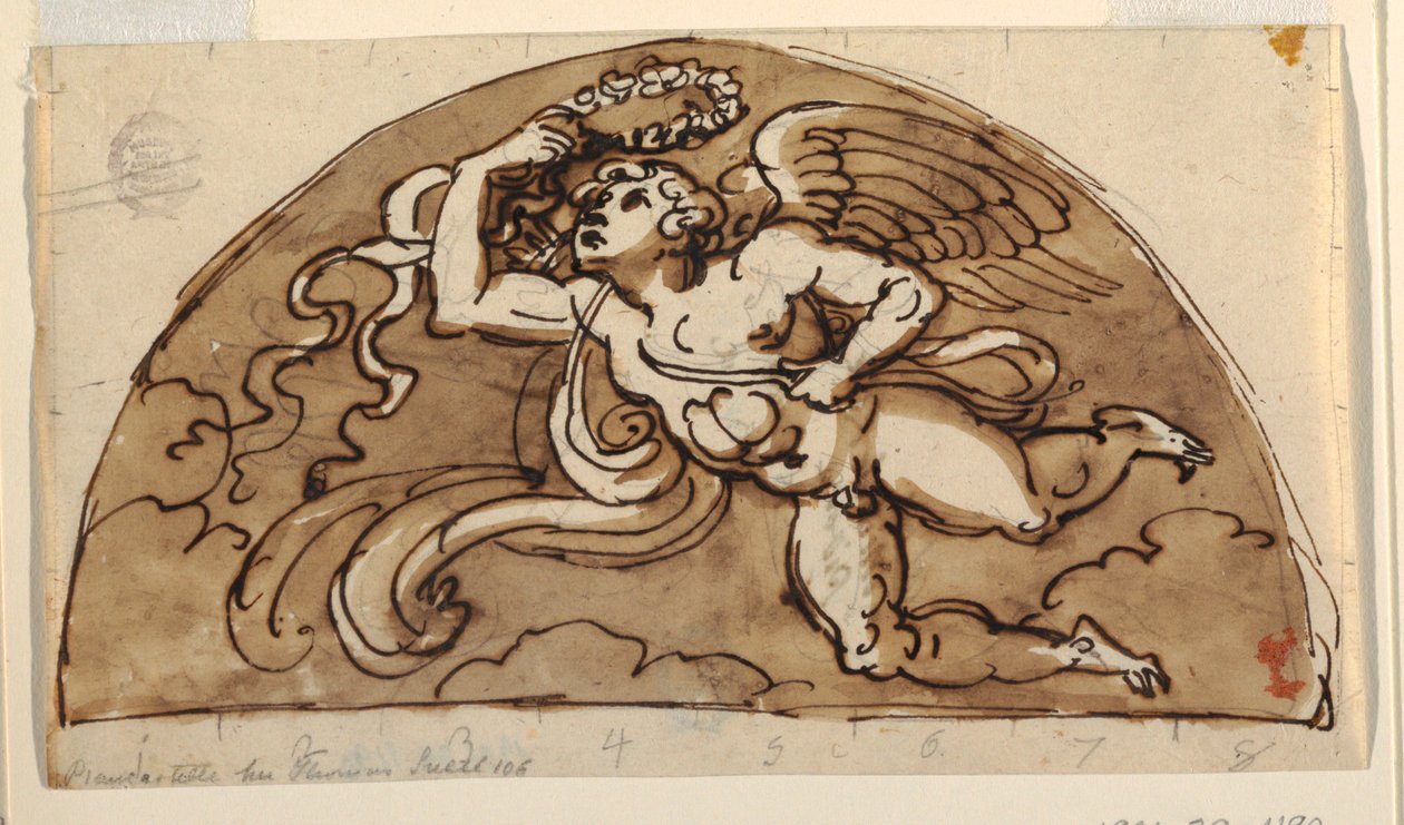 Frühling, Lunette für die Decke, Sala Ottagonale, Palazzo Milzetti, Faenza von Felice Giani