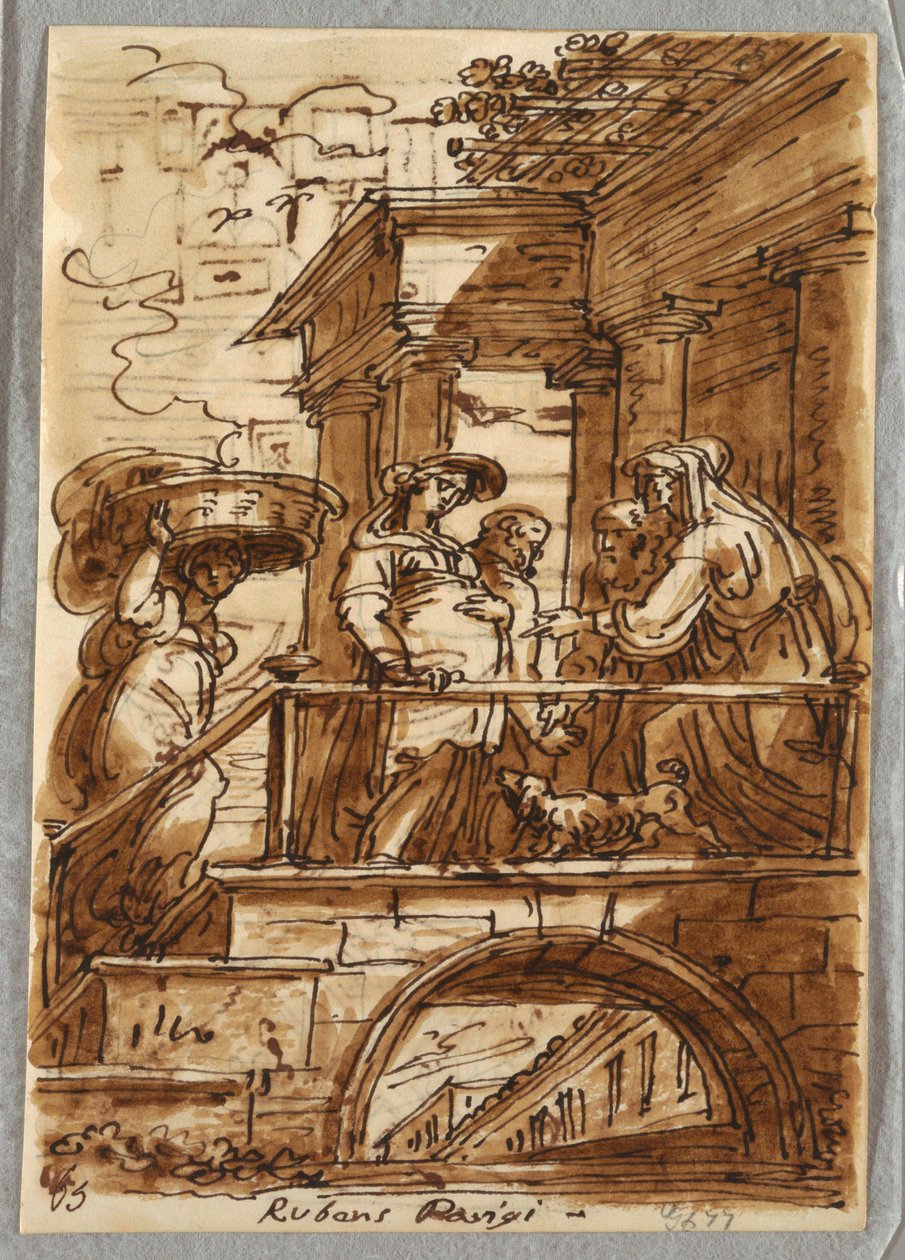 Studie der Heimsuchung, nach Peter Paul Rubens von Felice Giani