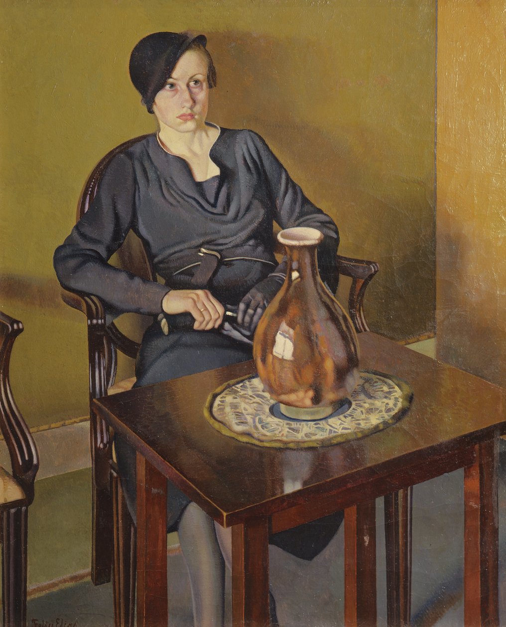 Frau mit einer Vase, ca. 1929 von Feliu Elias Bracons