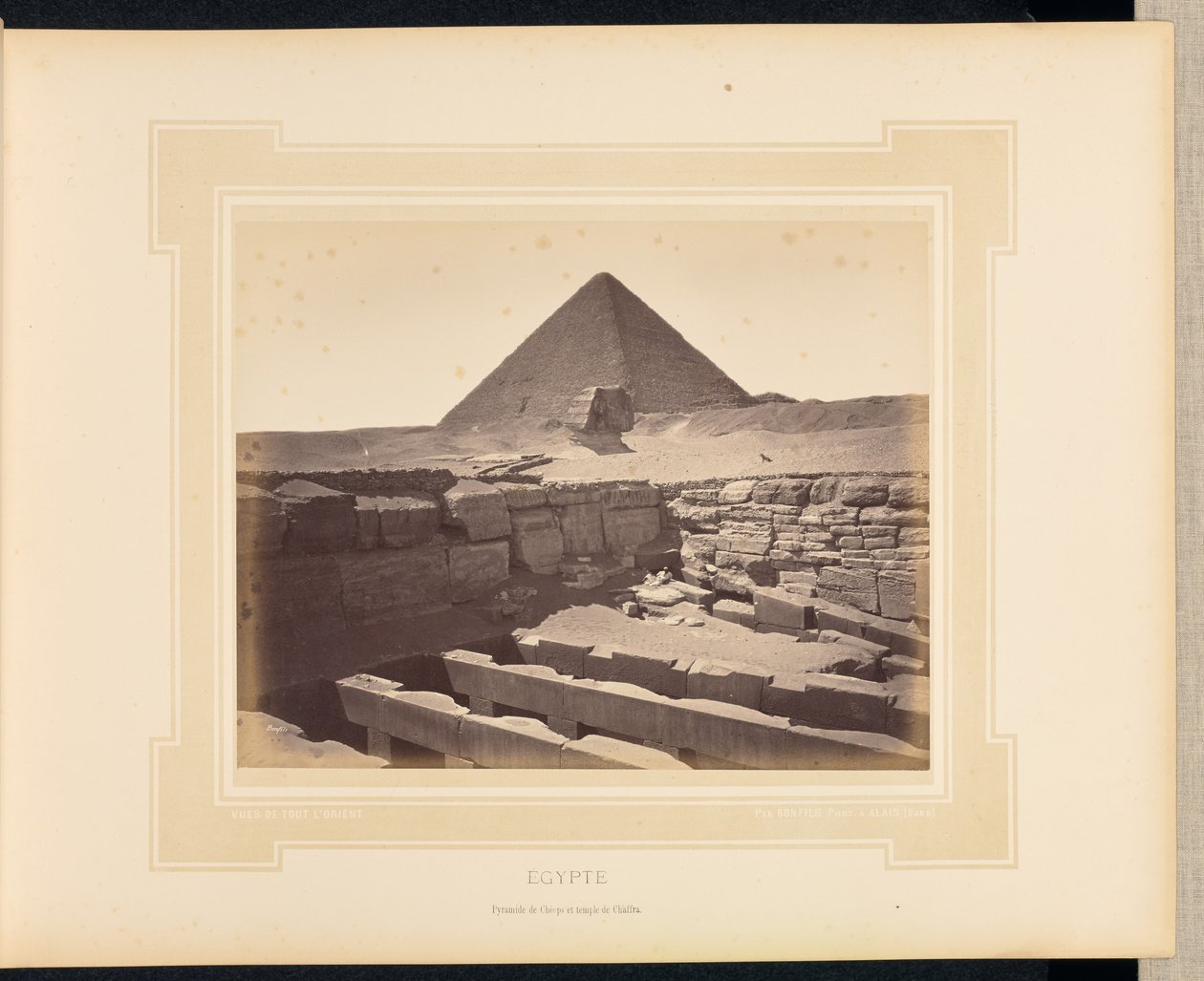 Ägypten: Pyramide von Cheops und Tempel von Chaffra von Félix Bonfils