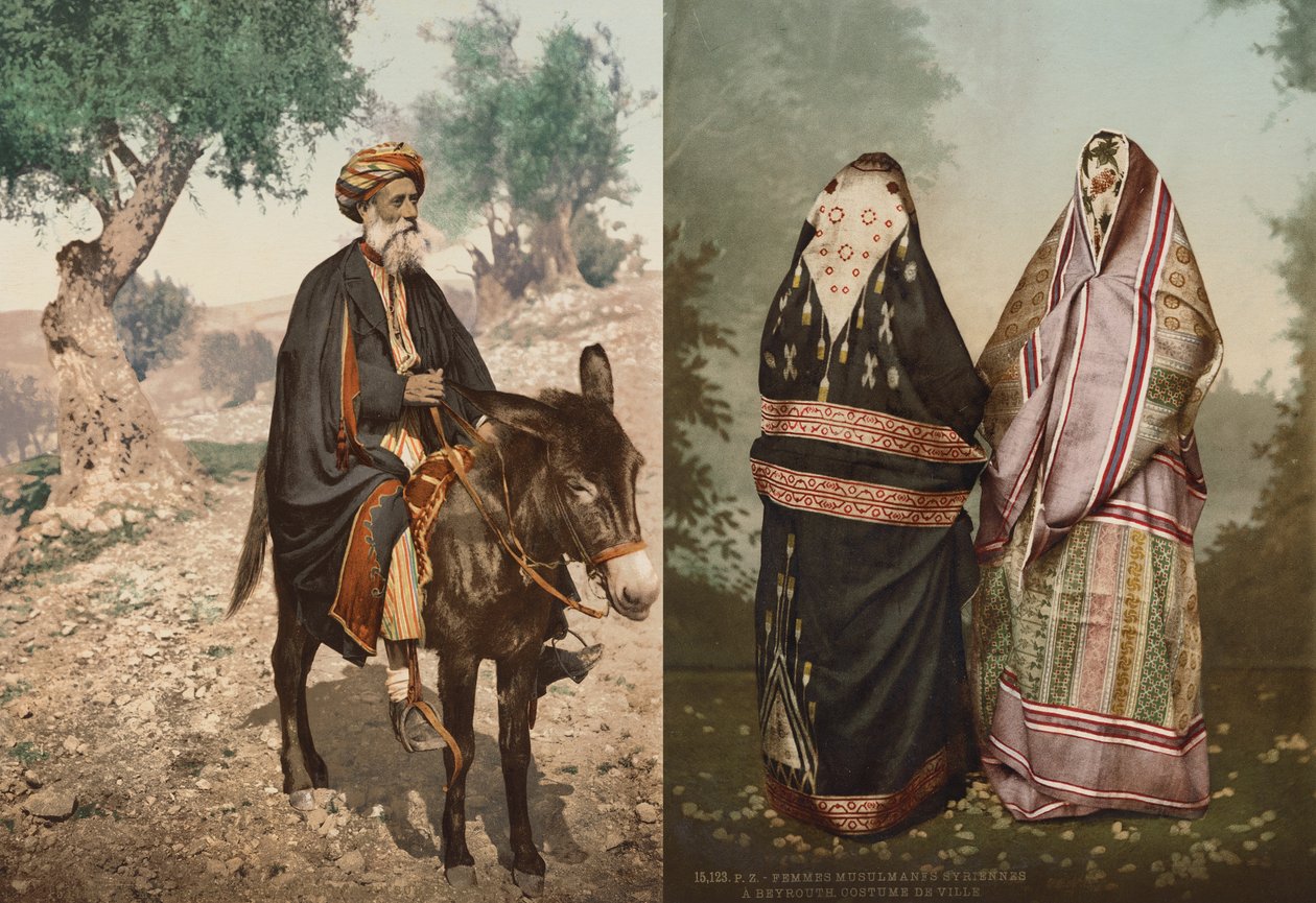 Syrische muslimische Frauen in Beirut, Stadttracht von Félix Bonfils