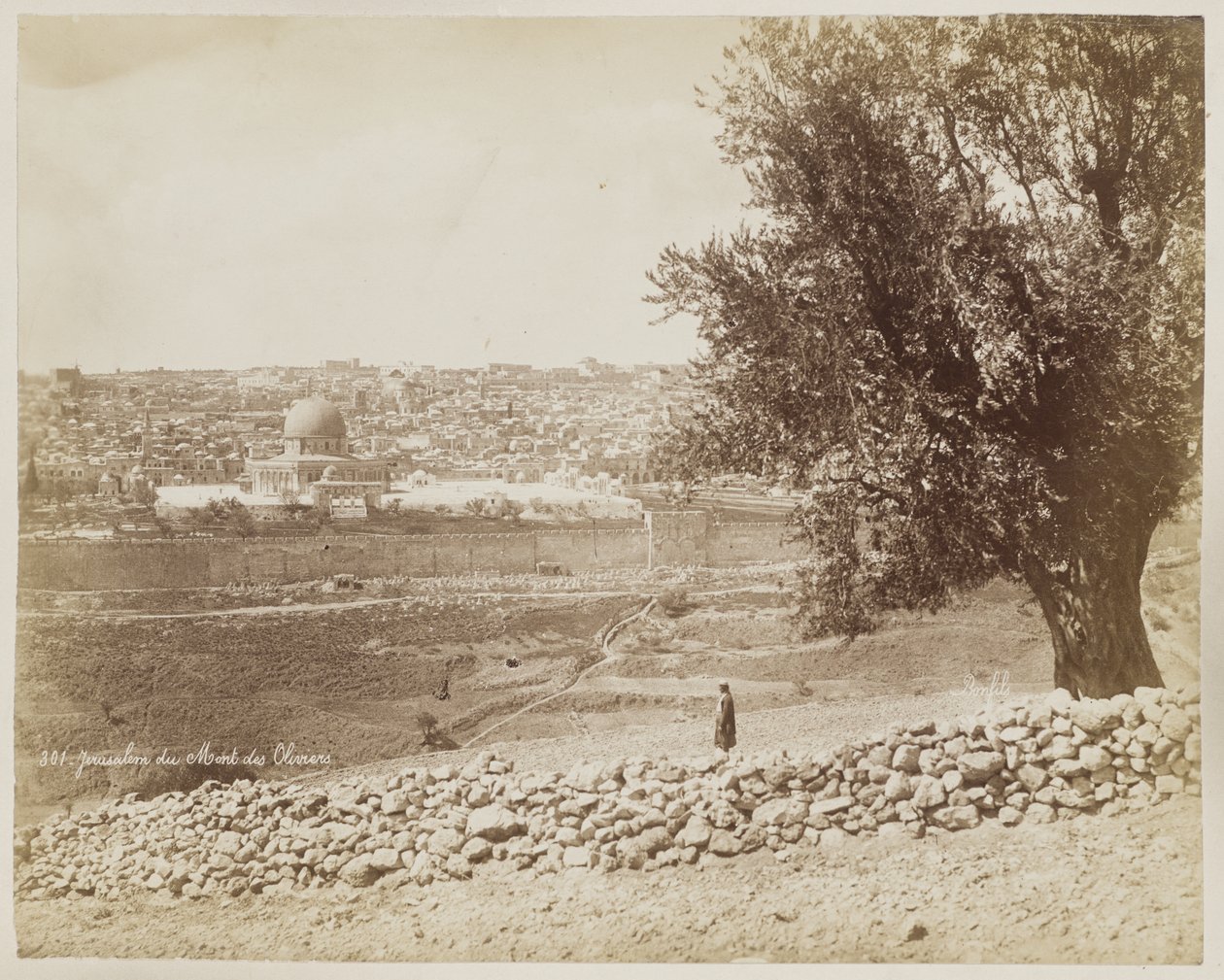 Jerusalem vom Ölberg von Félix Bonfils