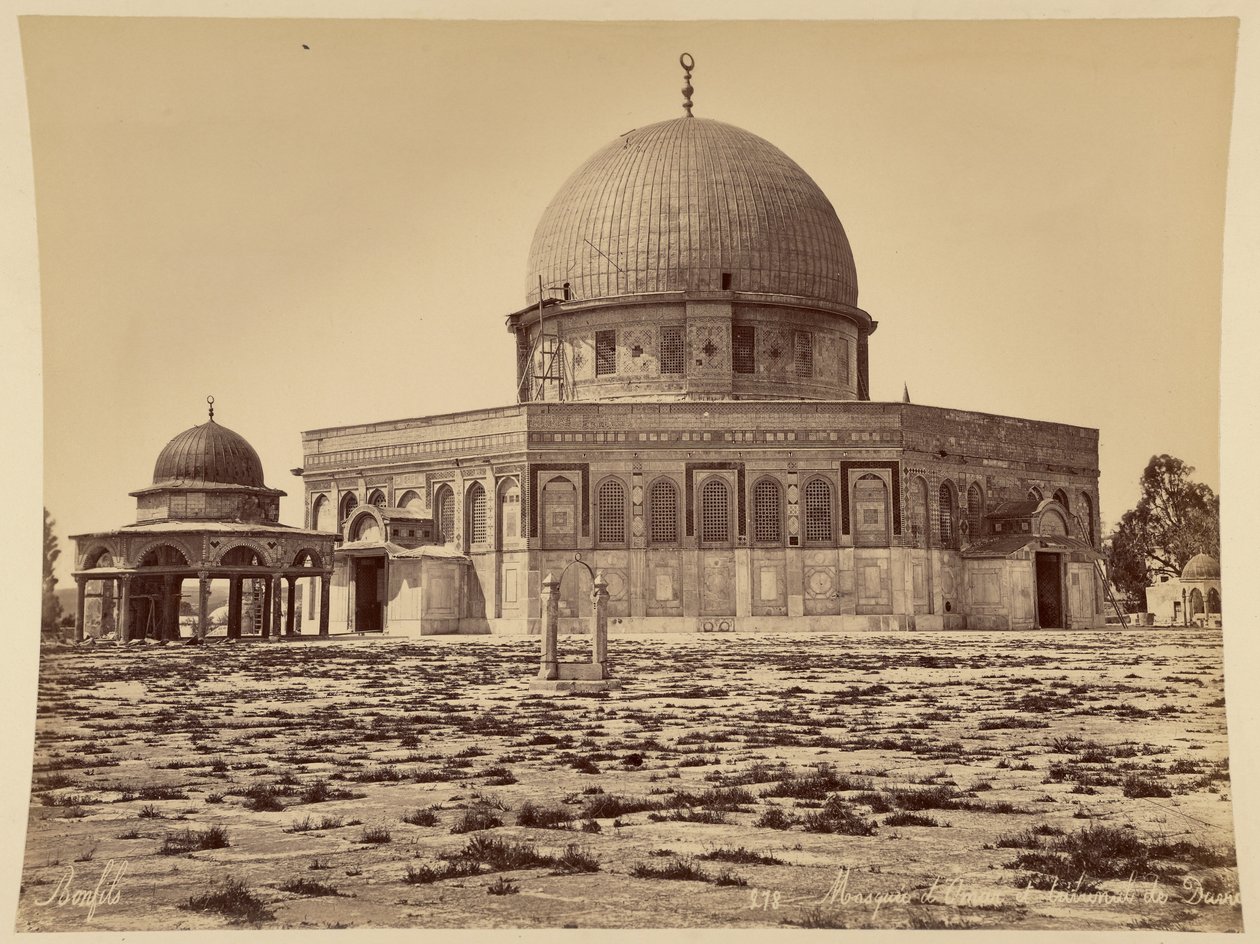 Moschee von Omar und Gerichtshof Davids von Félix Bonfils