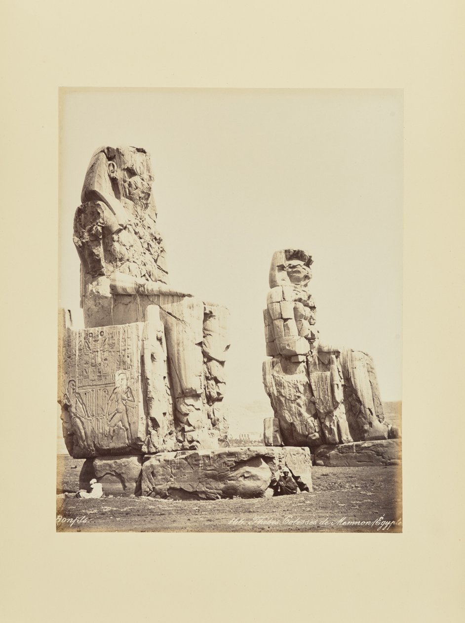 Theben. Kolosse von Memnon (Ägypten) von Félix Bonfils