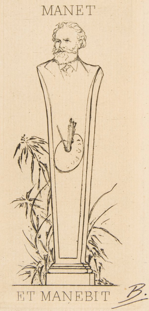 Ex-libris von Manet, 1875 von Felix Bracquemond