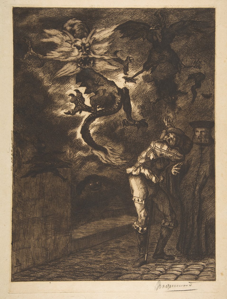 Hors de mon soleil, canailles! Panurge verlässt das Haus von Raminagrobis von Felix Bracquemond