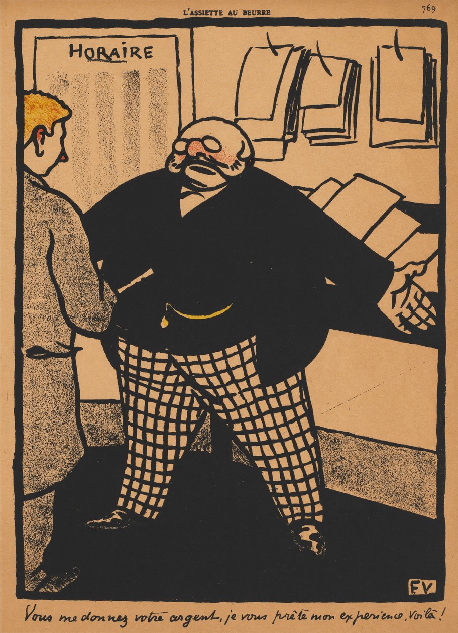 Verbrechen und Strafen XII, 759: Gib mir dein Geld, 1869 von Felix Edouard Vallotton