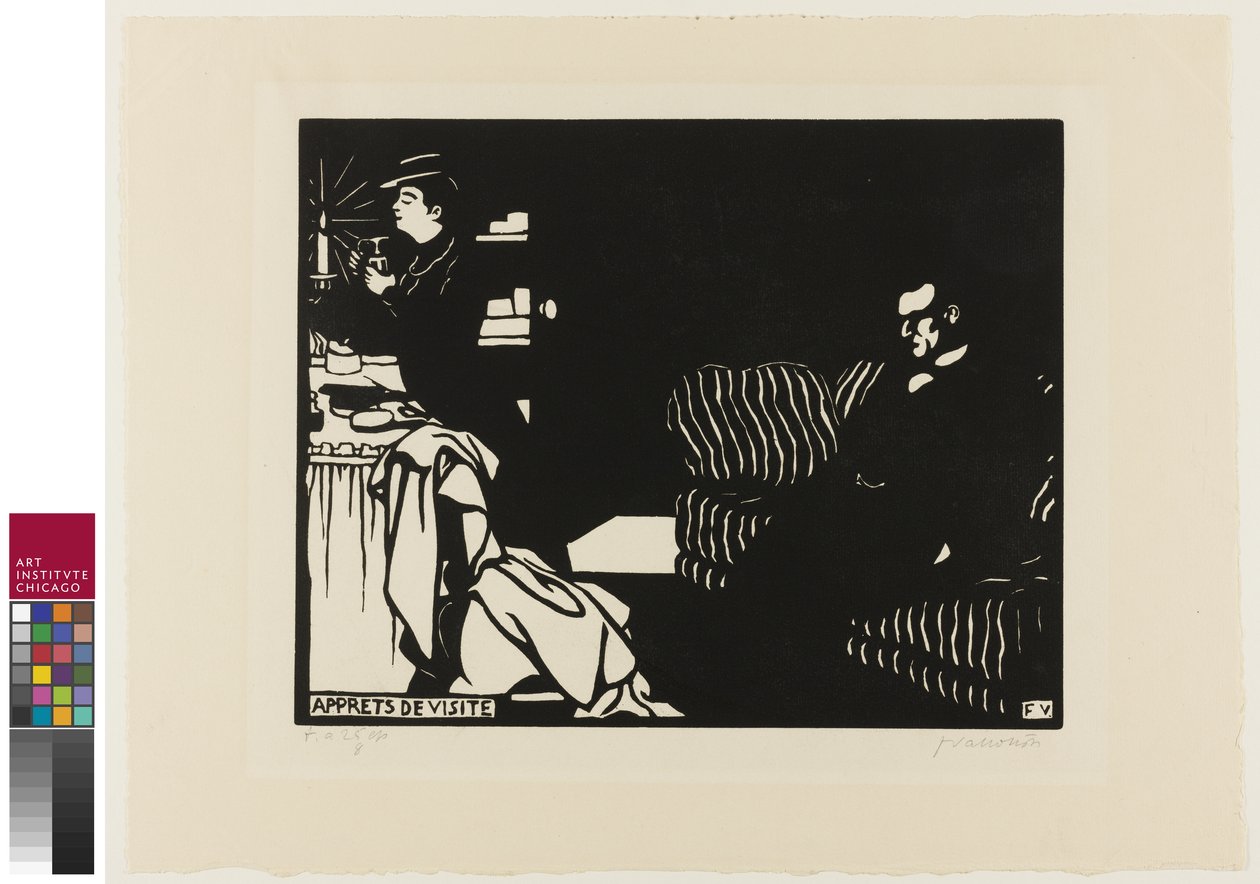 Vorbereitung auf einen Besuch, Tafel acht aus Intimitäten, 1898 von Felix Edouard Vallotton