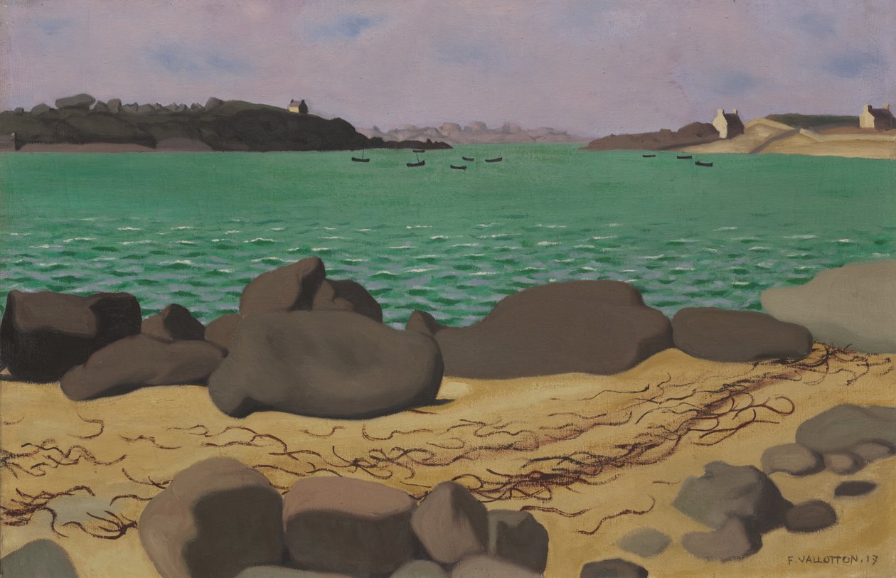 Hafen von Ploumanach von Felix Edouard Vallotton