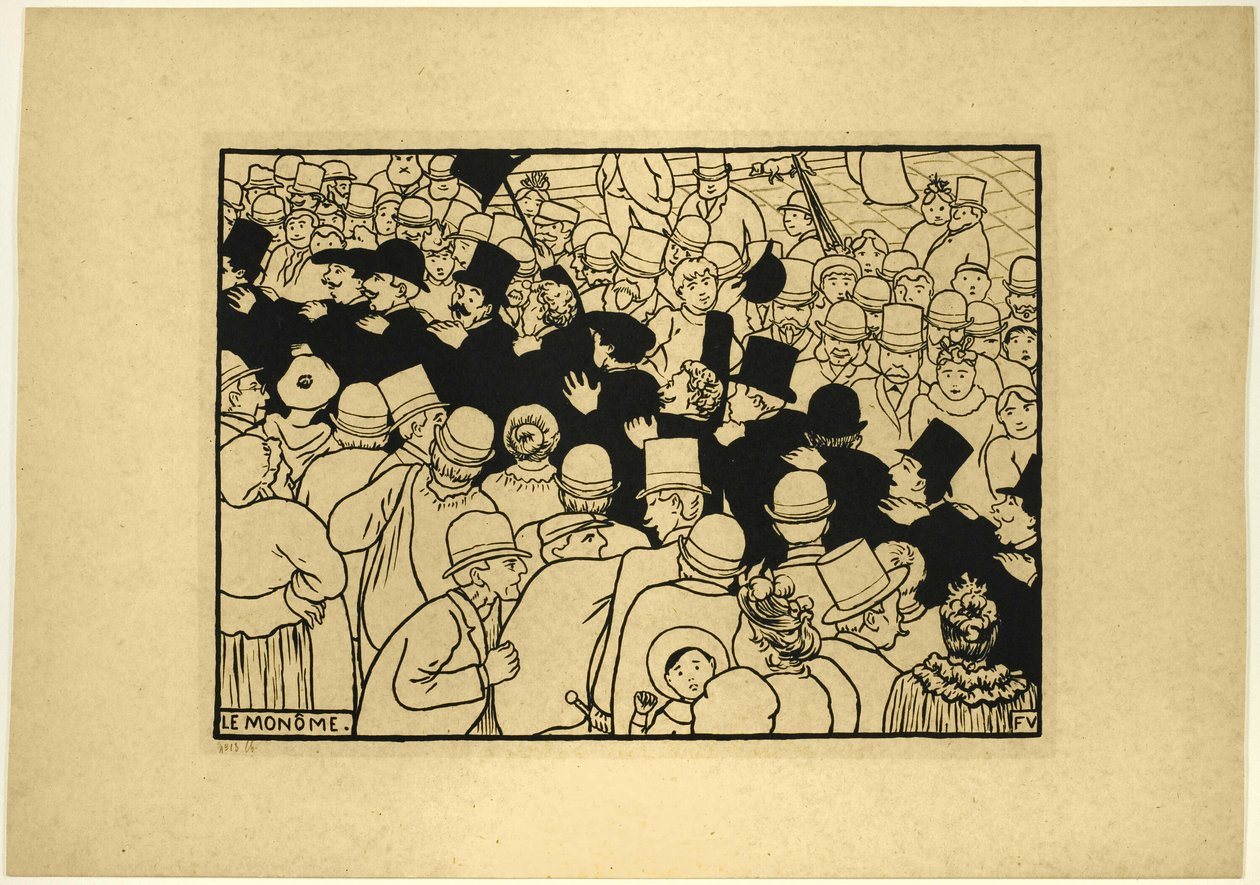 Parade durch die Straßen in einer Reihe von Felix Edouard Vallotton