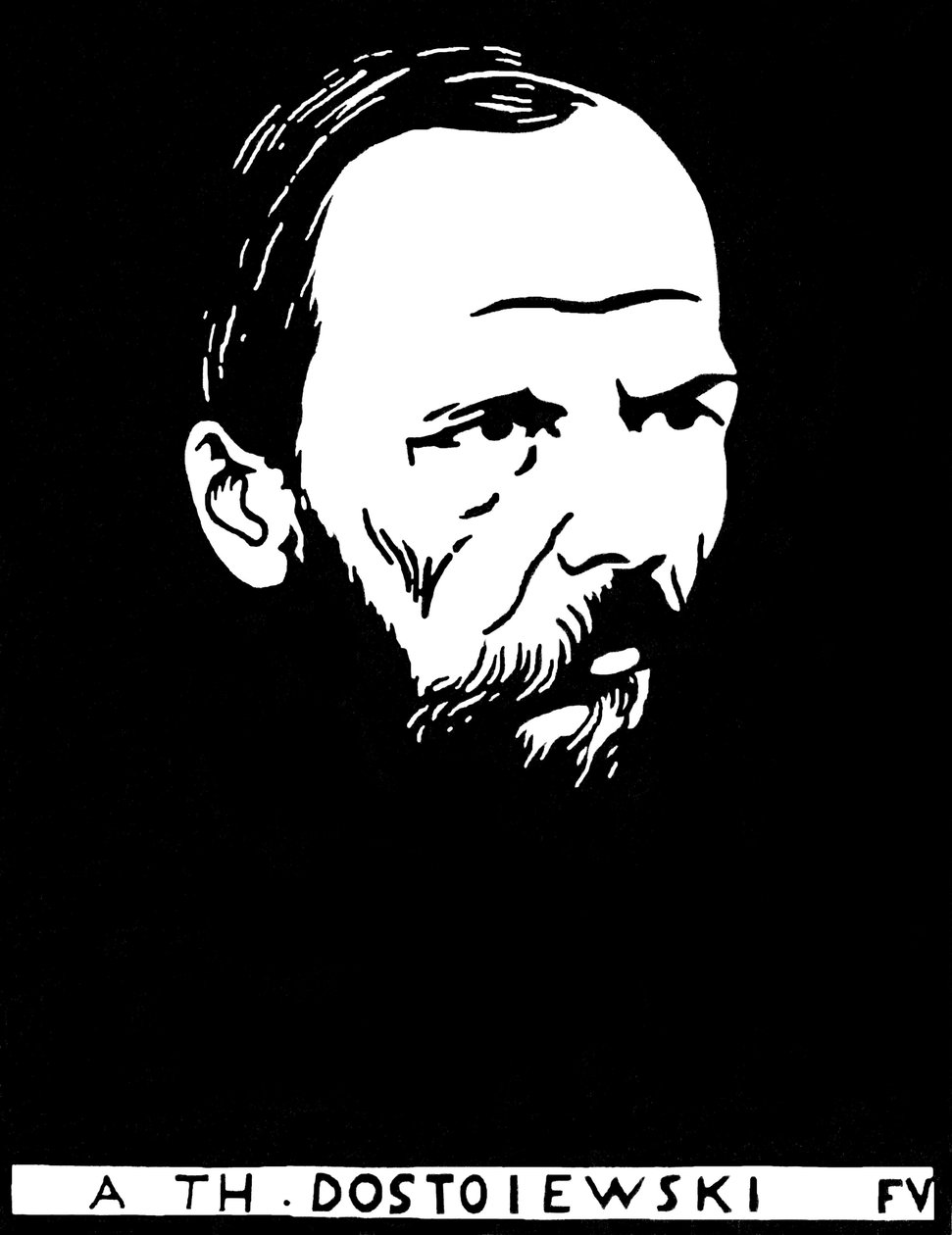 Porträt von Fjodor Michailowitsch Dostojewski von Felix Edouard Vallotton