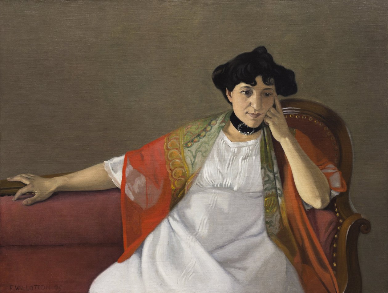 Porträt der Frau des Künstlers, Gabrielle Vallotton von Felix Edouard Vallotton