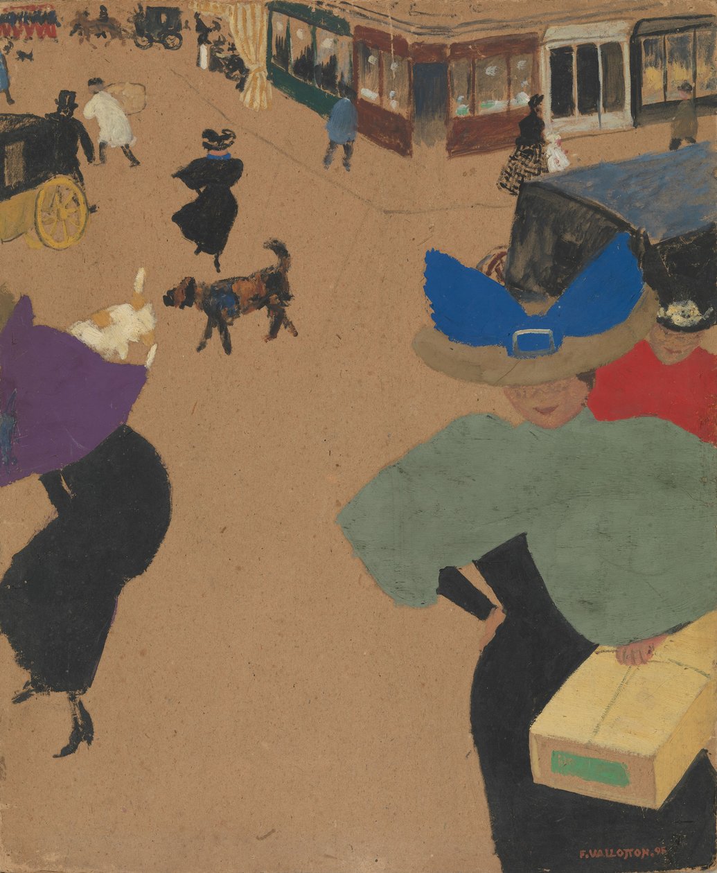 Straßenszene in Paris (Coin de rue à Paris), 1895 von Felix Edouard Vallotton