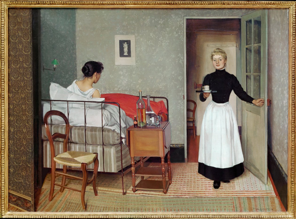 Der kranke Patient von Felix Edouard Vallotton