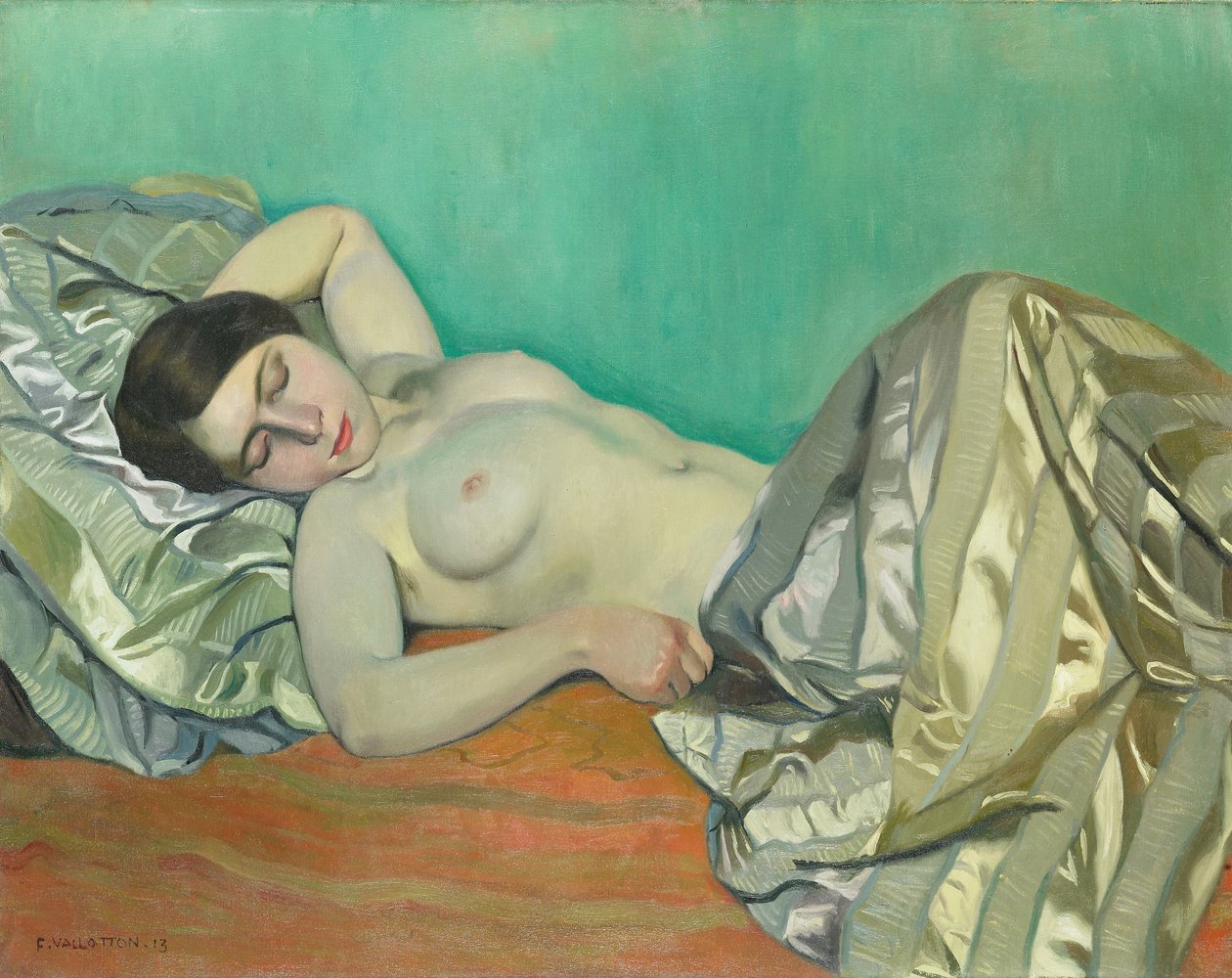 Torso einer liegenden Frau, 1913 von Felix Edouard Vallotton