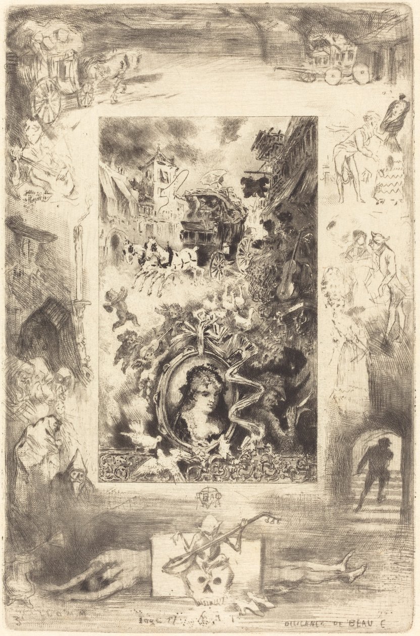 Die Diligence von Beaucaire von Felix Hilaire Buhot