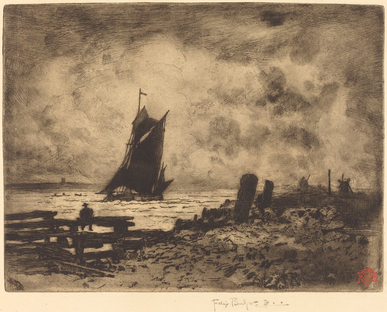 La Petite Marine - Souvenir de Medway von Felix Hilaire Buhot