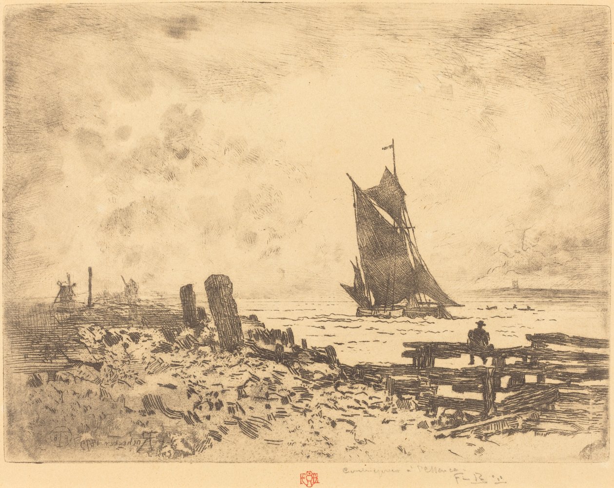 La Petite Marine - Souvenir de Medway von Felix Hilaire Buhot