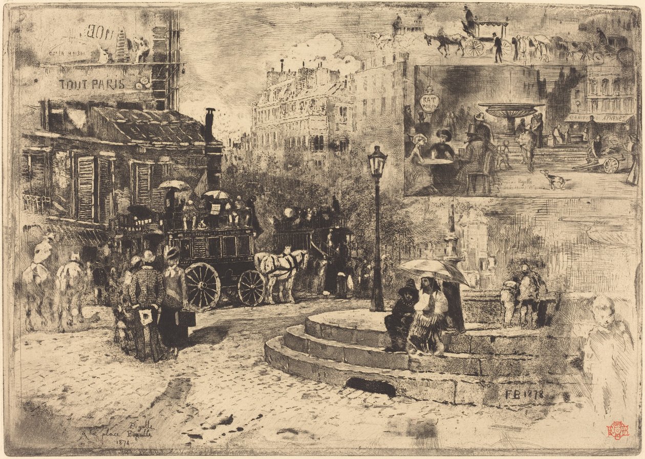 La Place Pigalle en 1878 von Felix Hilaire Buhot