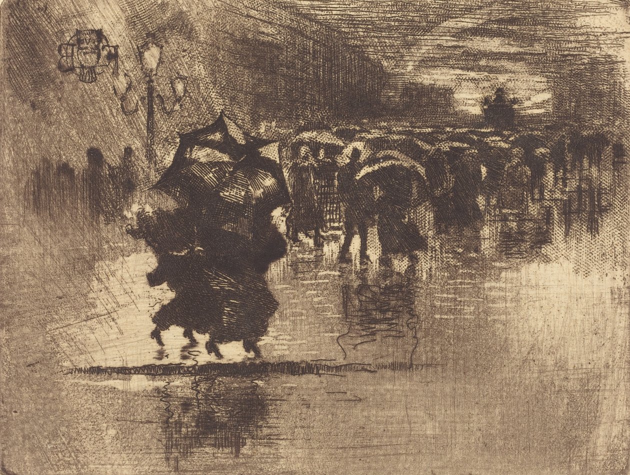 Le Petit Enterrement (Die Beerdigung - Kleine Platte), 1878 von Felix Hilaire Buhot
