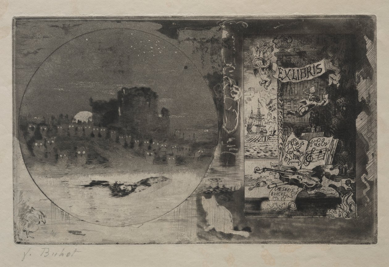 Die Burg der Eulen, 1887 von Felix Hilaire Buhot