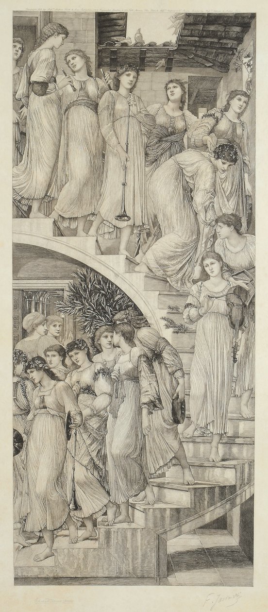 Die goldenen Treppen, nach Sir Edward Coley Burne-Jones von Felix Jasinski