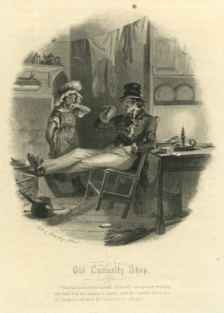 Das Alte Kuriositätenkabinett - Die Marchioness und Mr. Swiveller von Felix Octavius Carr Darley