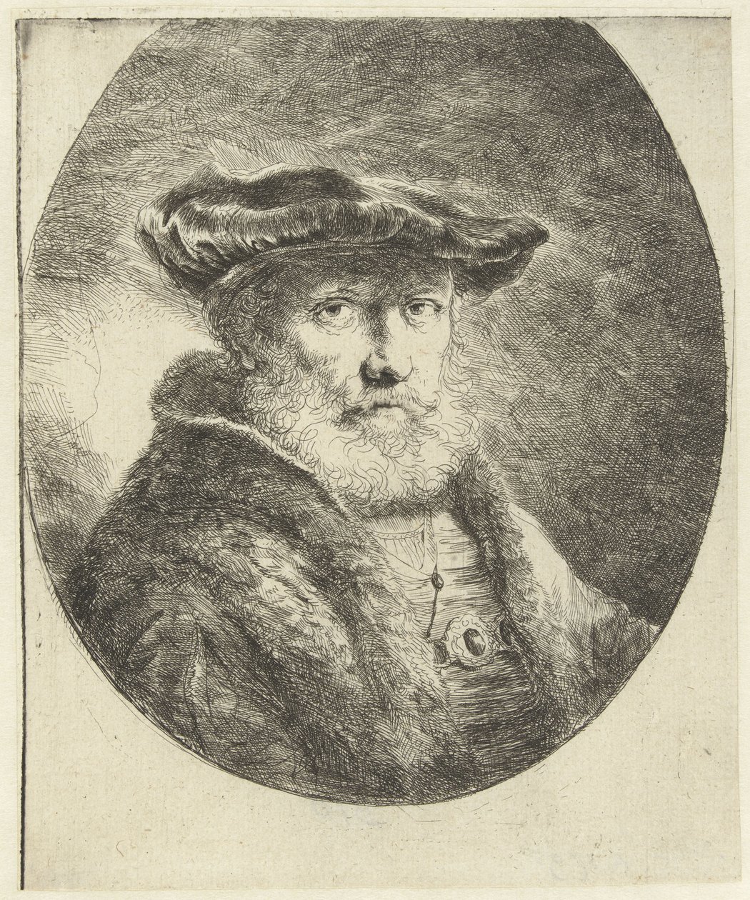 Büste eines alten Mannes mit Samtbarett von Ferdinand Bol