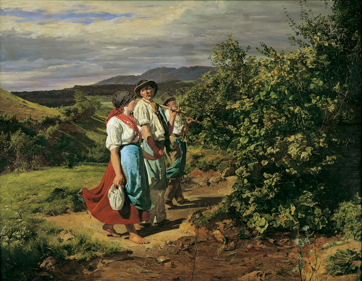 Heimkehr von der Arbeit (Die Liebenden am Scheideweg) von Ferdinand Georg Waldmuller