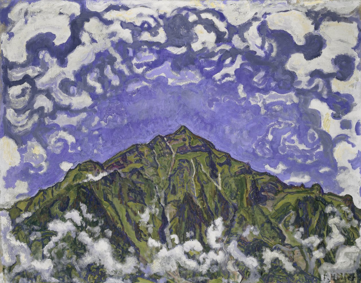 Der Niesen von Heustrich aus gesehen, 1910 von Ferdinand Hodler