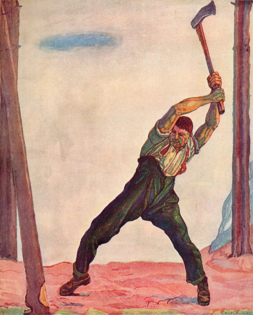 Der Holzfäller, 1910. von Ferdinand Hodler