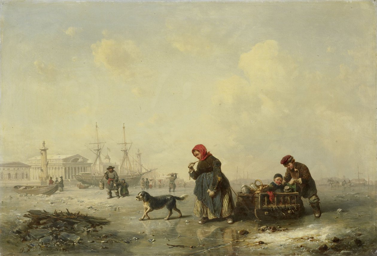 Die Newa in St. Petersburg von Ferdinand Theodor Hildebrandt