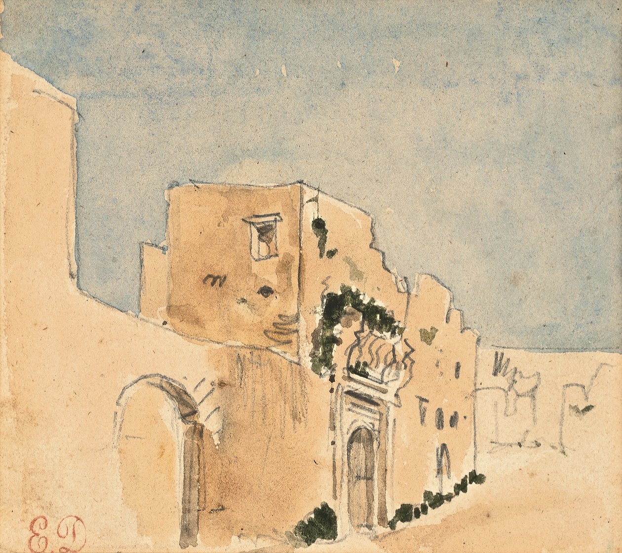 Ein marokkanisches Gebäude von Ferdinand Victor Eugene Delacroix