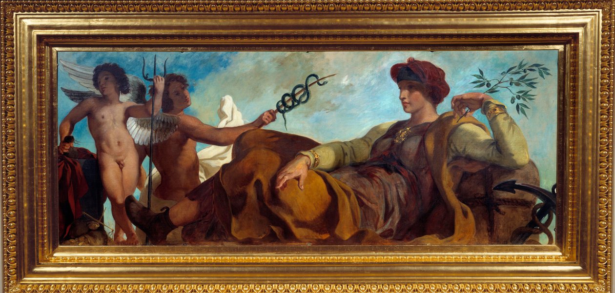 Allegorie der Malereiindustrie von Eugene Delacroix (1798-1863) von Ferdinand Victor Eugene Delacroix