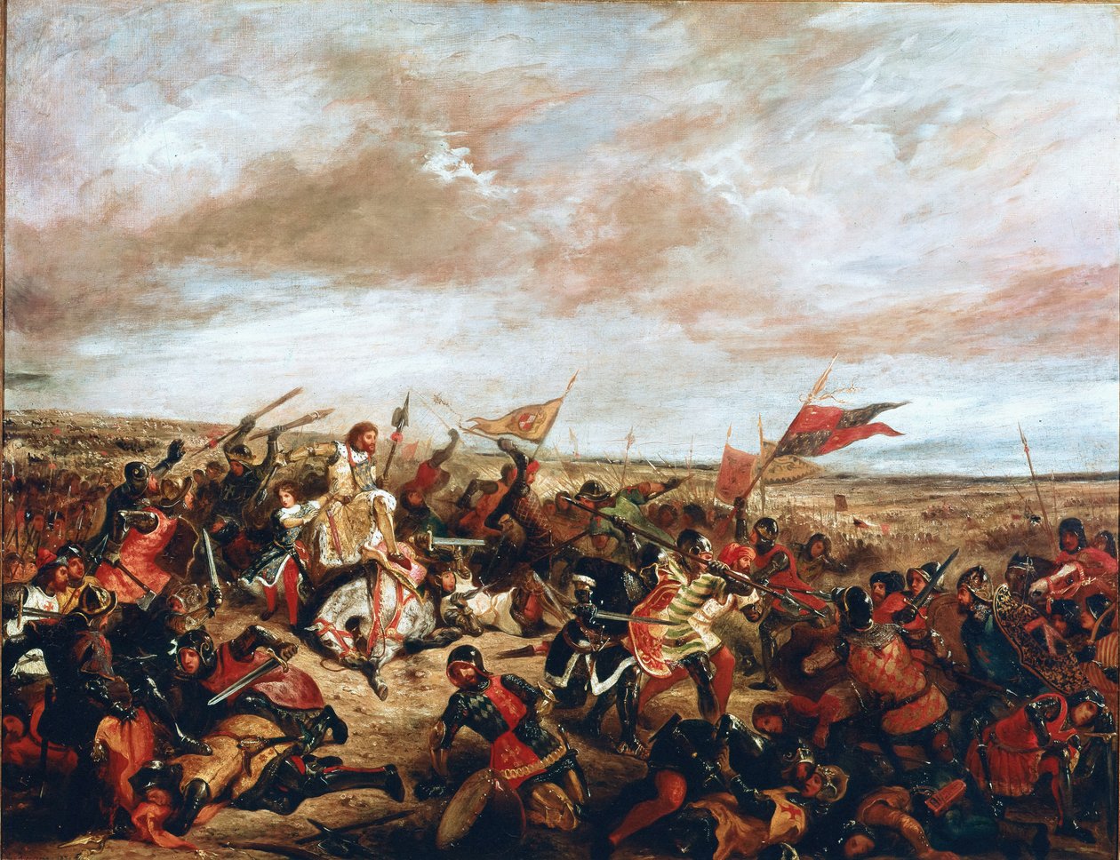 Schlacht von Poitiers am 19. September von Ferdinand Victor Eugene Delacroix
