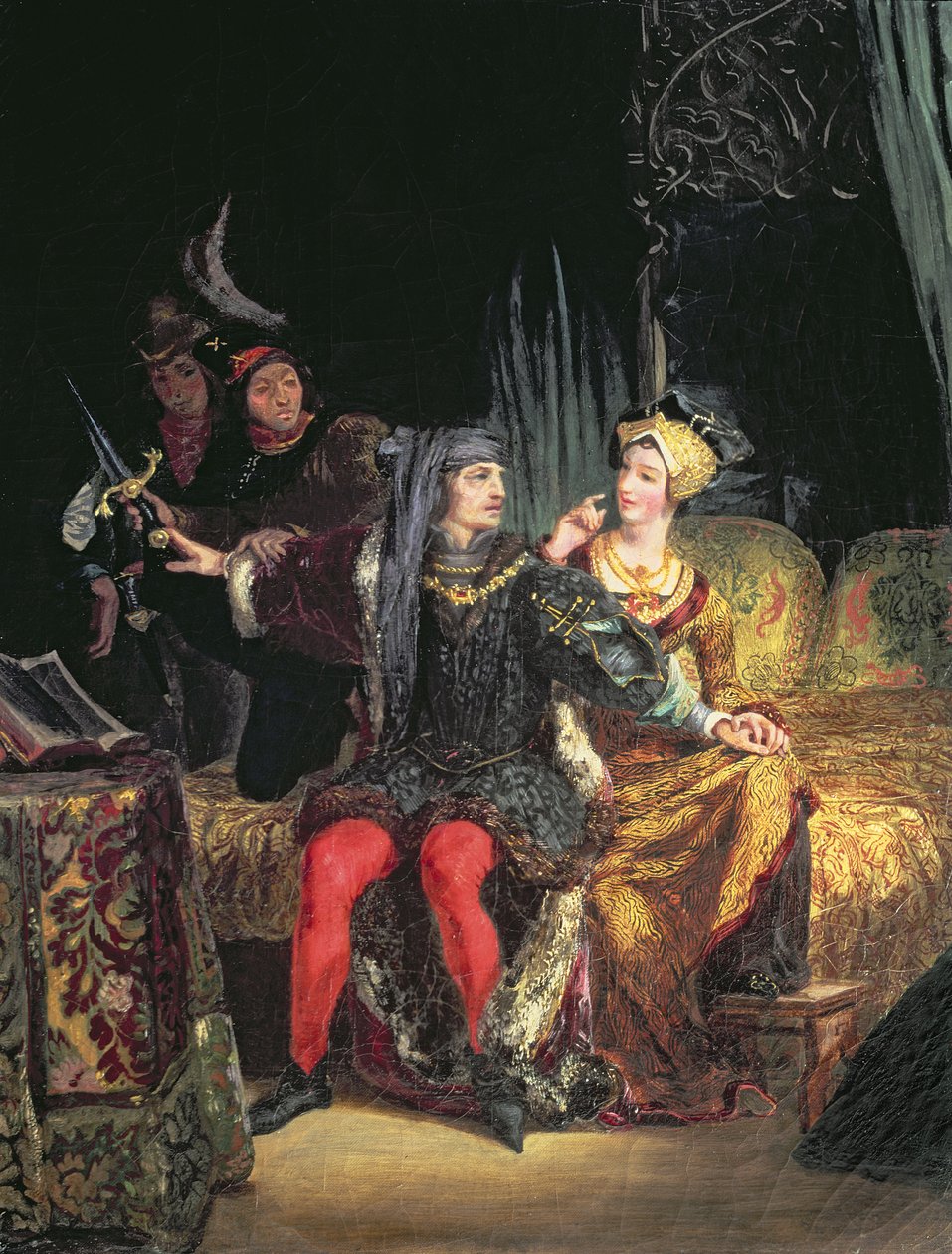 Karl VI. (1380-1422) und Odette de Champdivers, ca. 1824-26 von Ferdinand Victor Eugene Delacroix