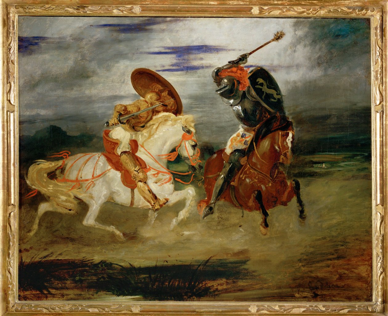 Kampf zwischen Rittern von Ferdinand Victor Eugene Delacroix